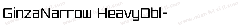 GinzaNarrow HeavyObl字体转换
